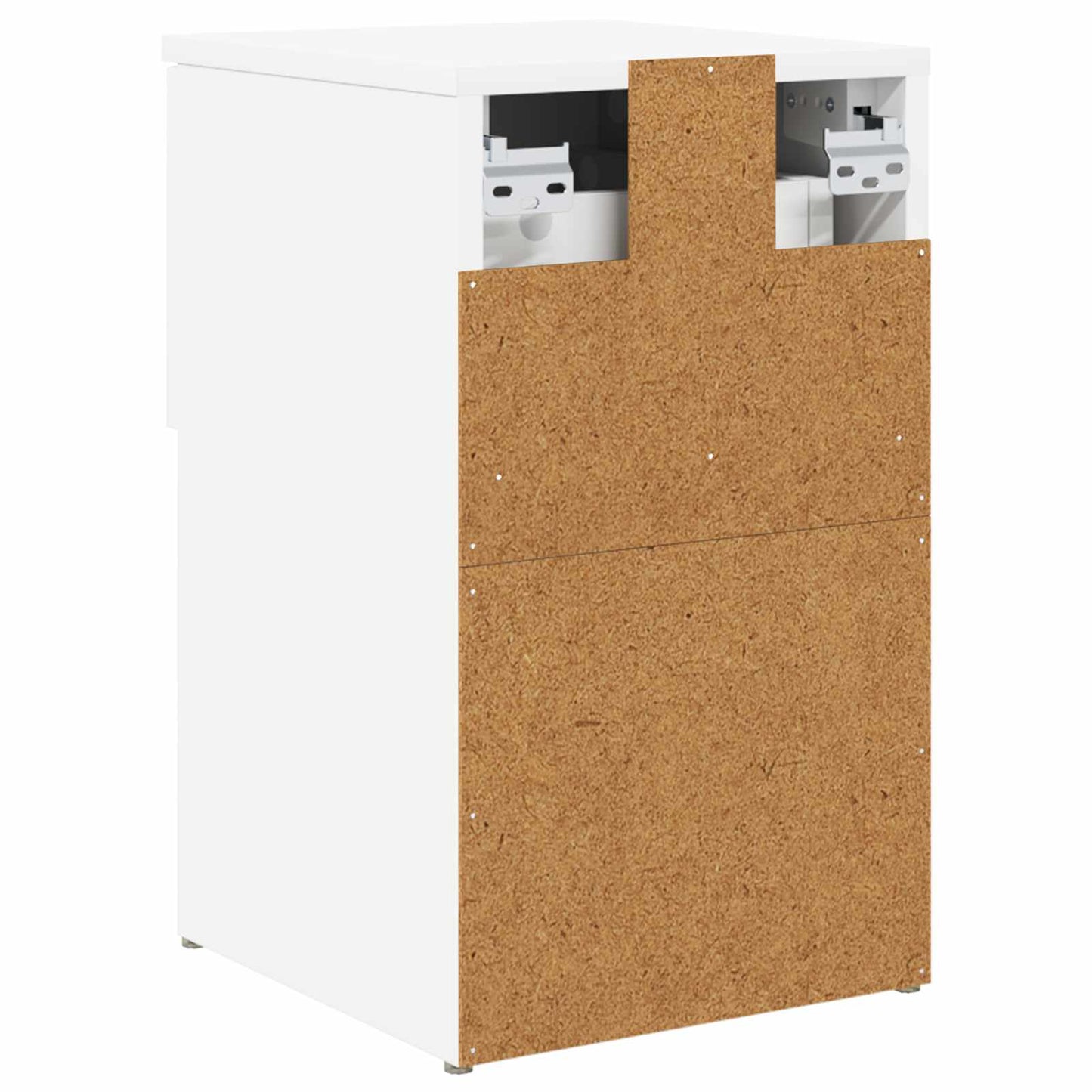 vidaXL Ντουλάπι κρεβατιού Λευκό 29 x 31,5 x 49 εκ Επεξεργασμένο Ξύλο
