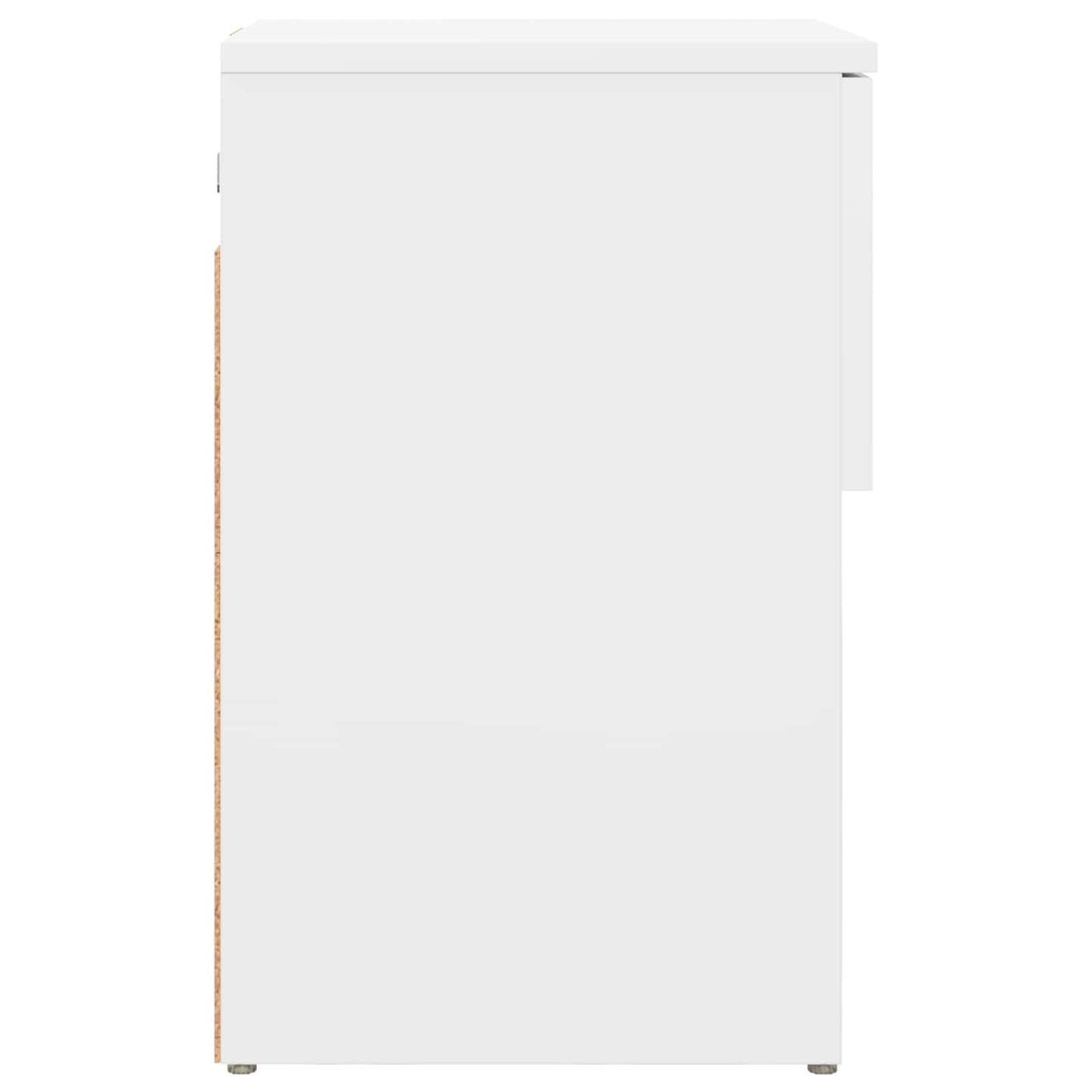 vidaXL Ντουλάπι κρεβατιού Λευκό 29 x 31,5 x 49 εκ Επεξεργασμένο Ξύλο