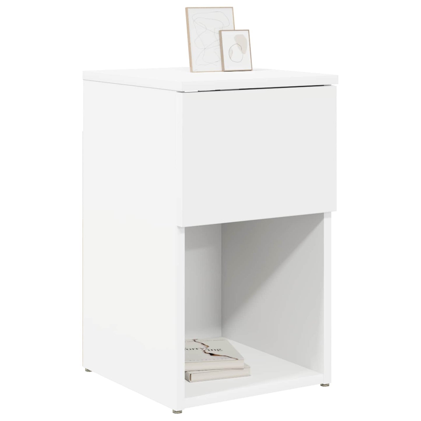 vidaXL Ντουλάπι κρεβατιού 2 τμχ. Λευκό 29 x 31,5 x 49 εκ