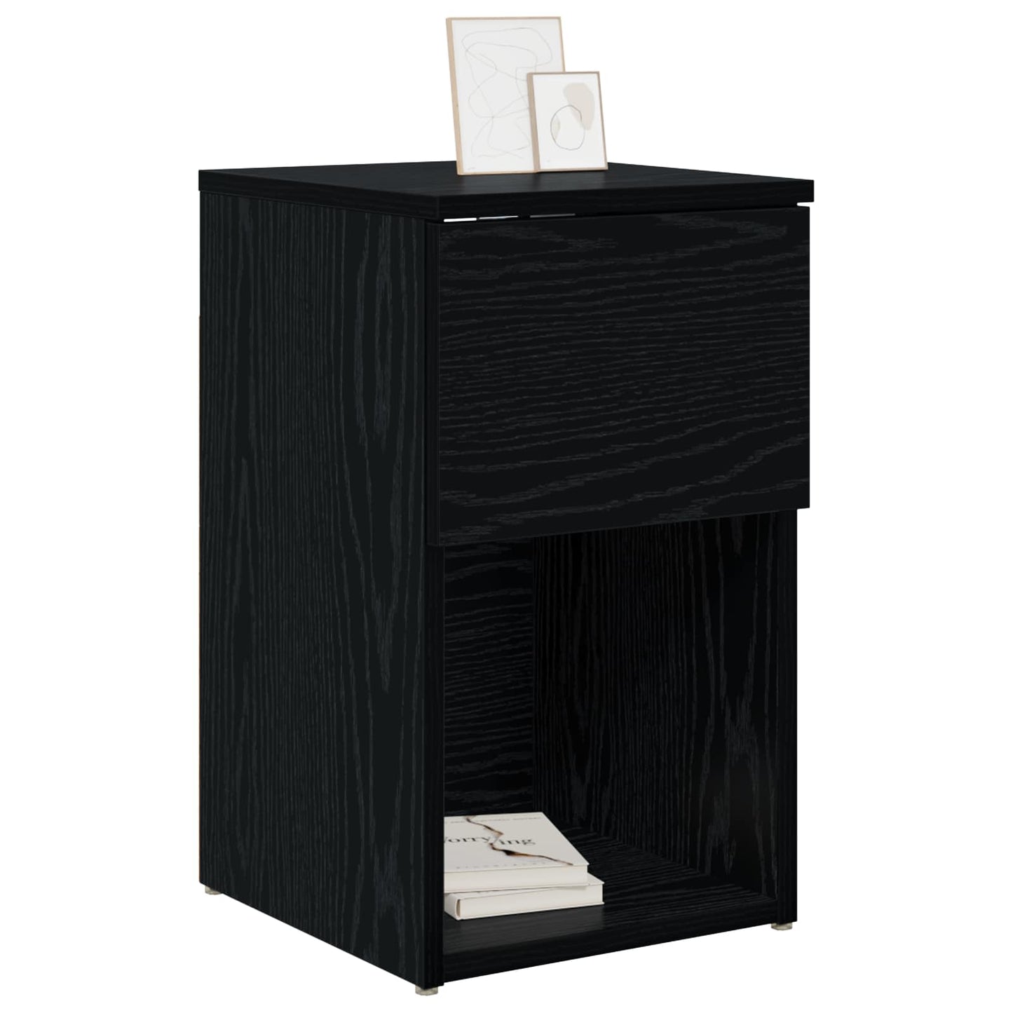 vidaXL Ντουλάπι κρεβατιού 2 τμχ. Μαύρη Δρυς 29 x 31,5 x 49 εκ