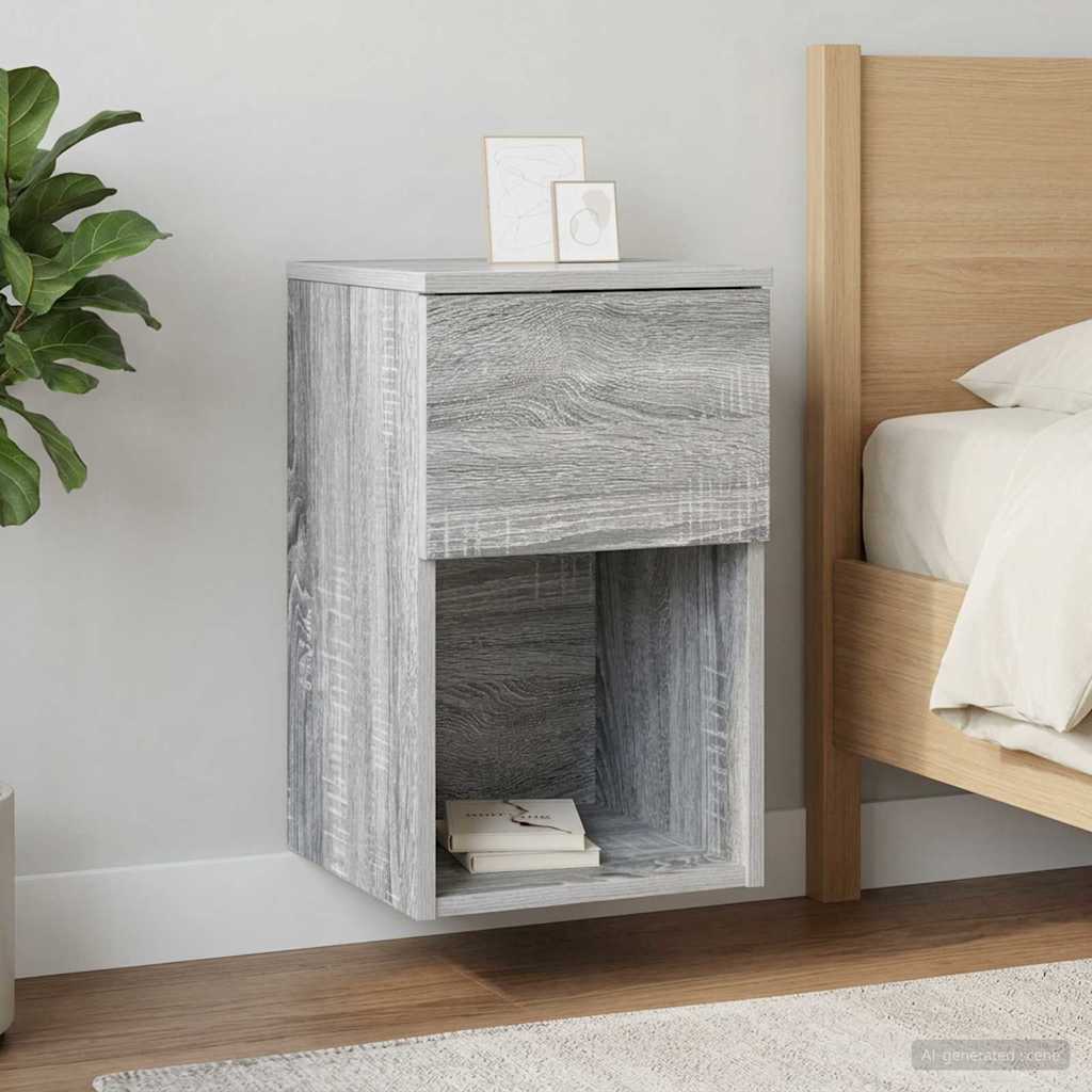 vidaXL Ντουλάπι κρεβατιού 2 τμχ. Γκρι Sonoma 29 x 31,5 x 49 εκ