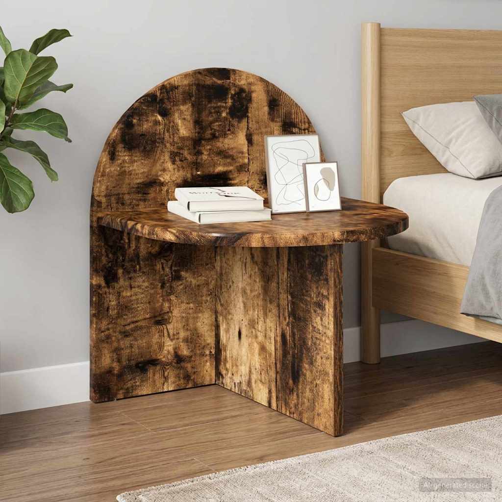 vidaXL Κομοδίνο Καπνιστή Δρυς 40 x 35,5 x 45,5 εκ.