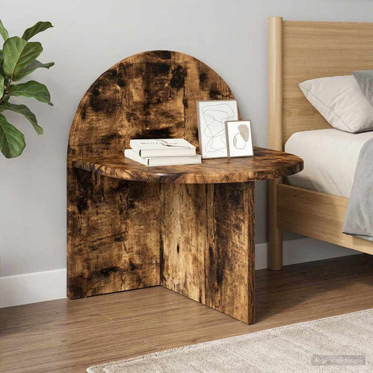 vidaXL Κομοδίνο Καπνιστή Δρυς 40 x 35,5 x 45,5 εκ.
