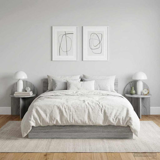 vidaXL Κομοδίνο 2 pcs Γκρι Sonoma 40 x 35,5 x 45,5 εκ.