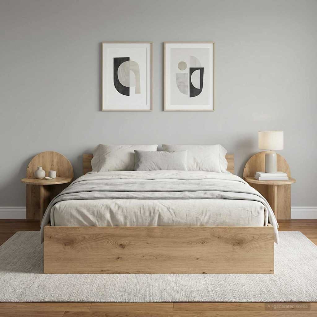 vidaXL Κομοδίνο 2 τμχ. Artisan Δρυς 40 x 35,5 x 45,5 εκ.
