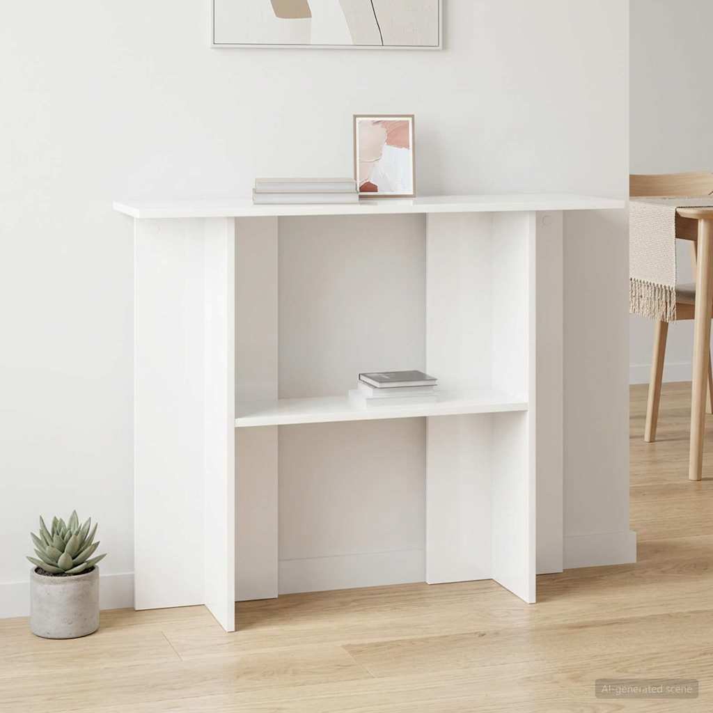 vidaXL Τραπέζι κονσόλας Λευκό 100 x 30 x 75 εκ Επεξεργασμένο Ξύλο