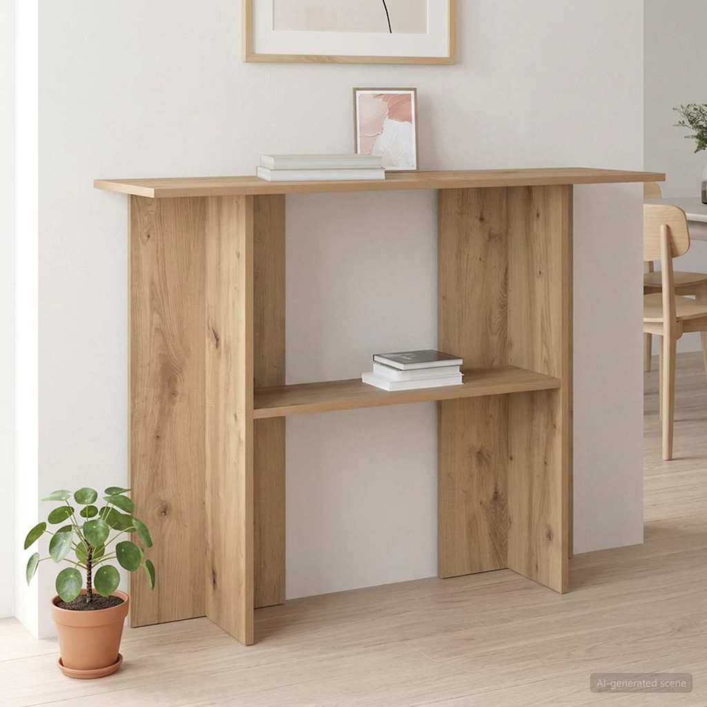 vidaXL Τραπέζι κονσόλας Artisan Δρυς 100 x 30 x 75 εκ