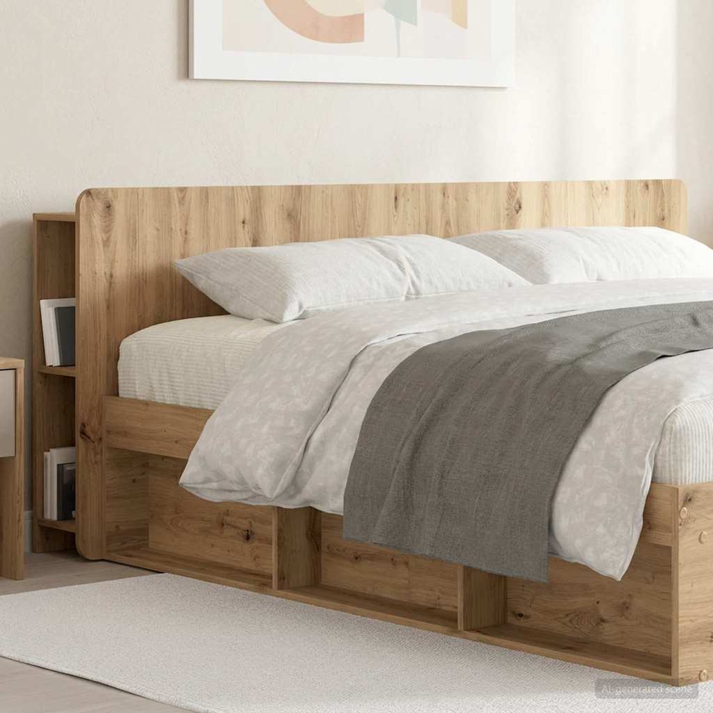 vidaXL Κρεβάτι με Κεφαλάρι Artisan Δρυς 200 cm Επεξεργασμένο Ξύλο