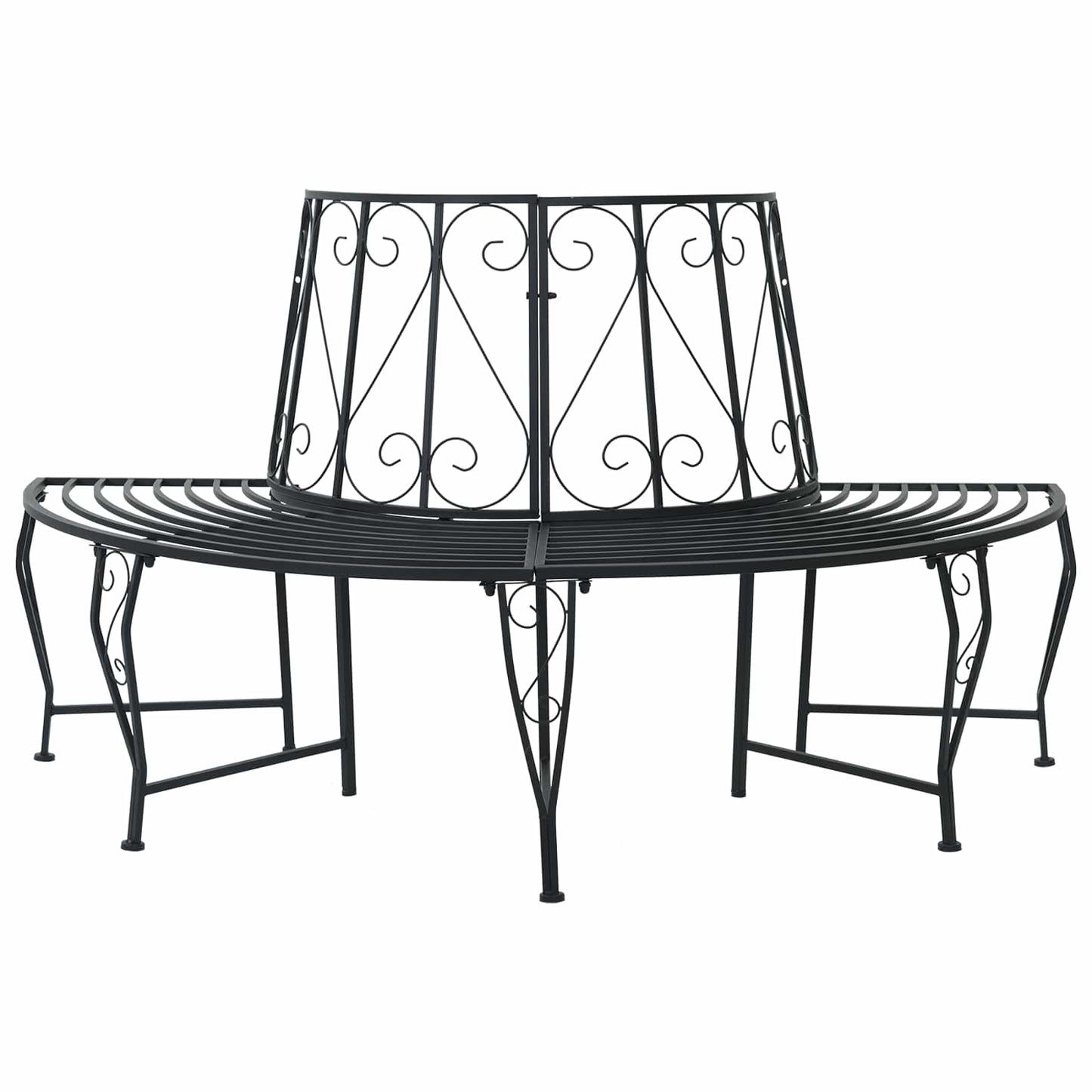 vidaXL Παγκάκι Δέντρου 4-Αριθμός καθισμάτων 160 x 80 x 89 εκ. Ατσάλι