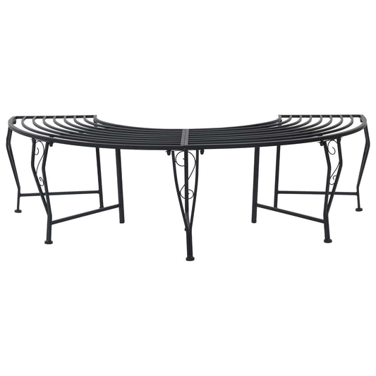 vidaXL Παγκάκι Δέντρου 4-Αριθμός καθισμάτων 160 x 80 x 44 cm Ατσάλι
