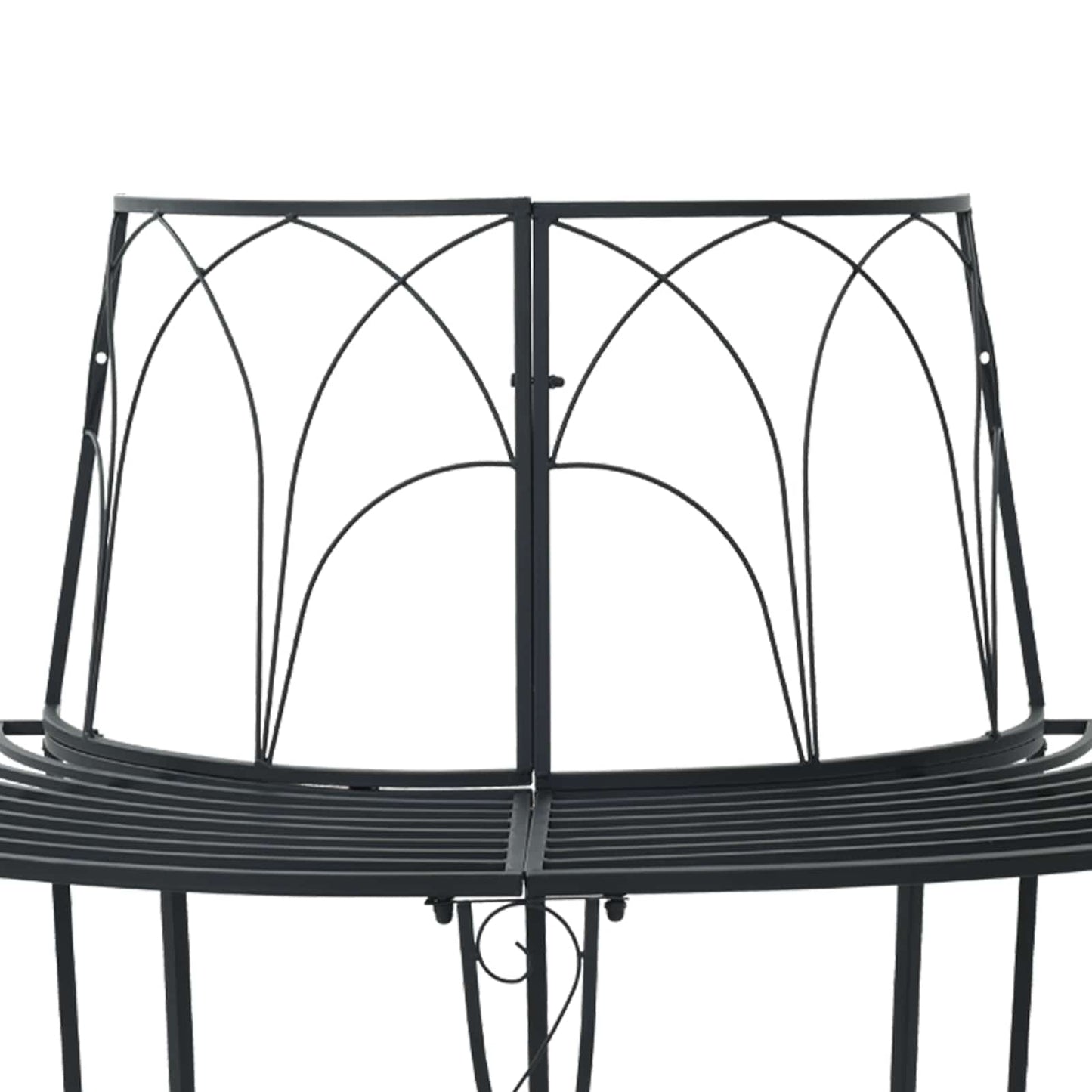 vidaXL Παγκάκι Δέντρου 4-Αριθμός καθισμάτων 160 x 80 x 89 εκ. Ατσάλι