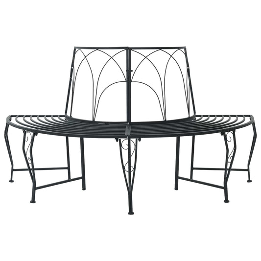 vidaXL Παγκάκι Δέντρου 4-Αριθμός καθισμάτων 160 x 80 x 89 εκ. Ατσάλι