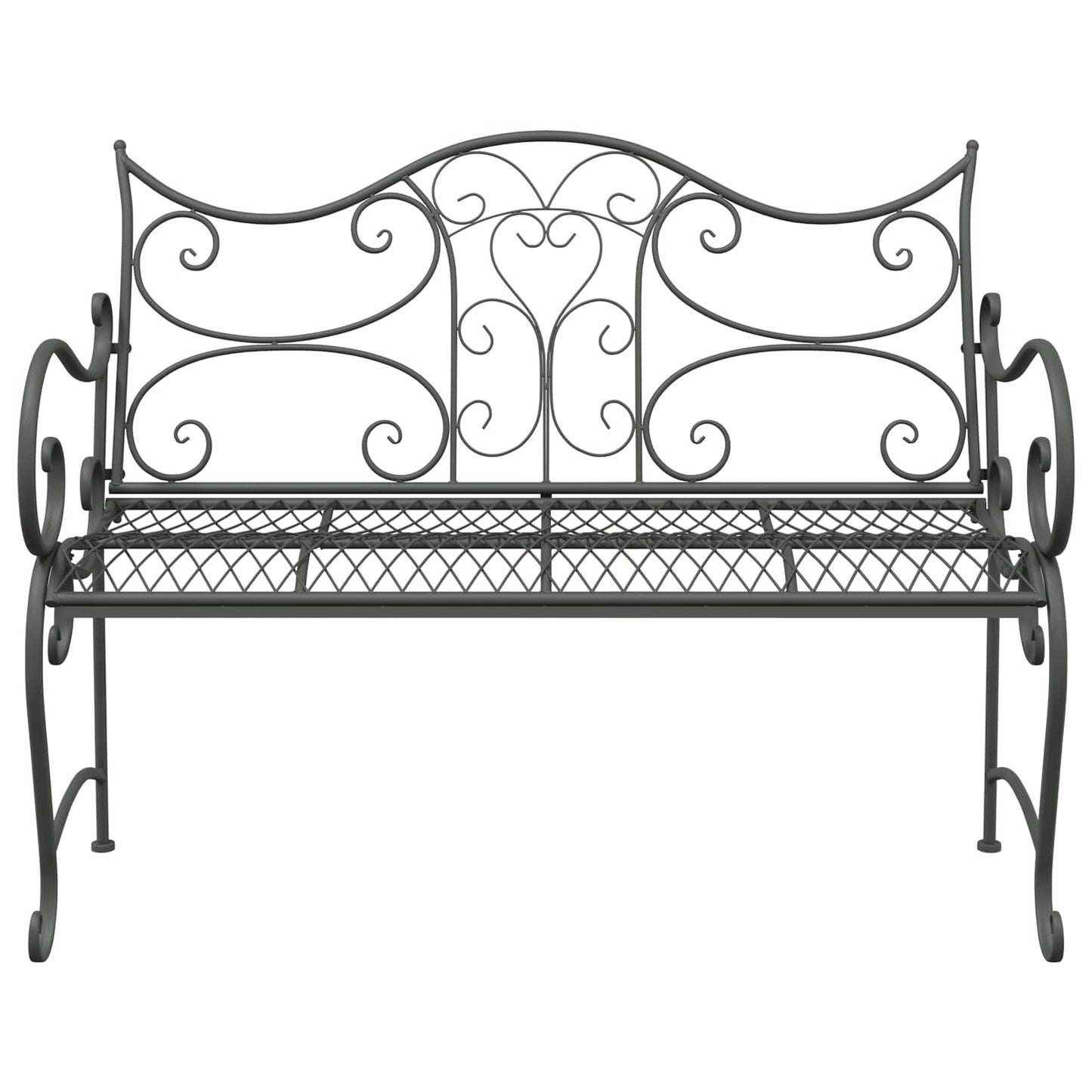 vidaXL Παγκάκι κήπου 2-Αριθμός καθισμάτων 114 x 56,5 x 90 εκ. Ατσάλι
