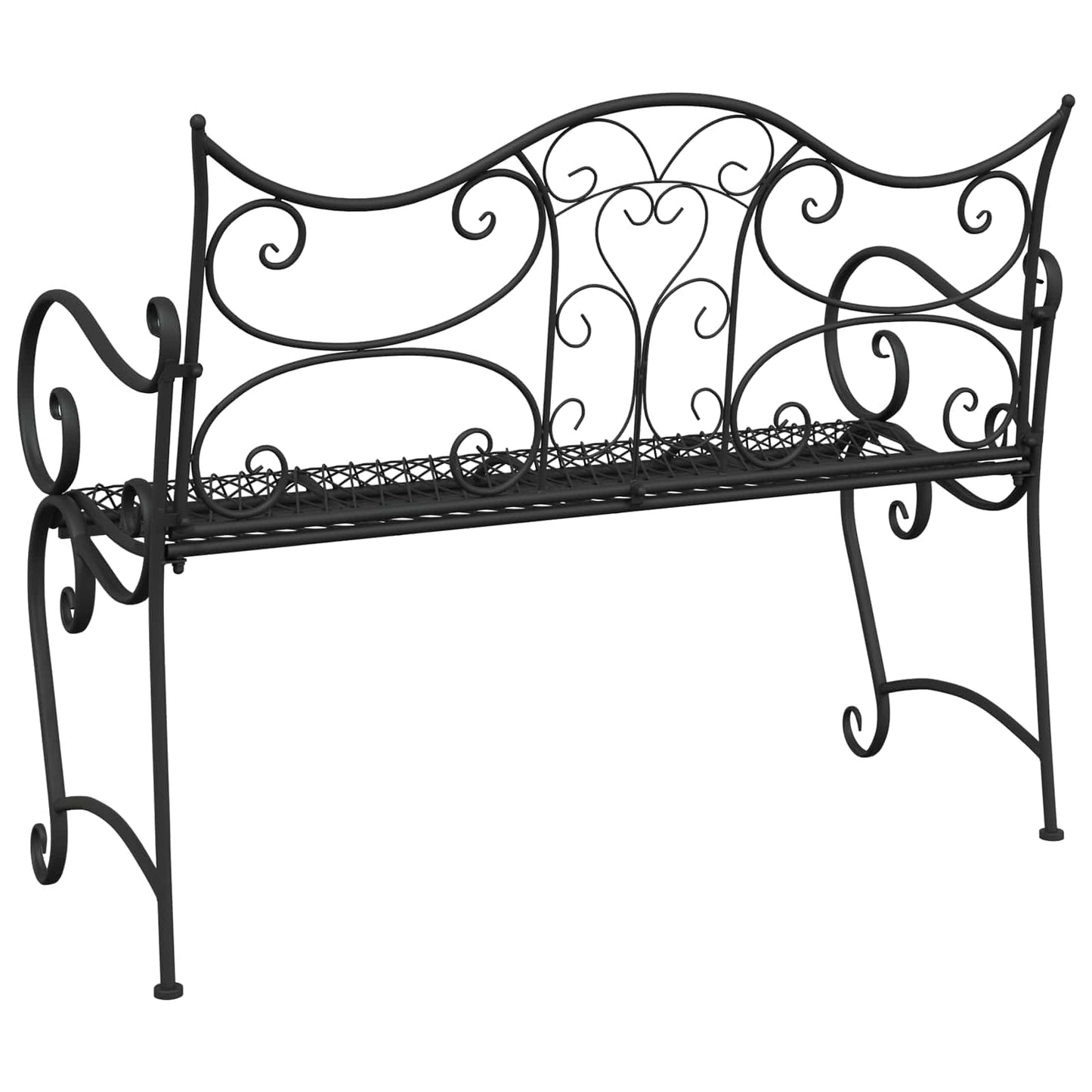 vidaXL Παγκάκι κήπου 2-Αριθμός καθισμάτων 114 x 56,5 x 90 εκ. Ατσάλι