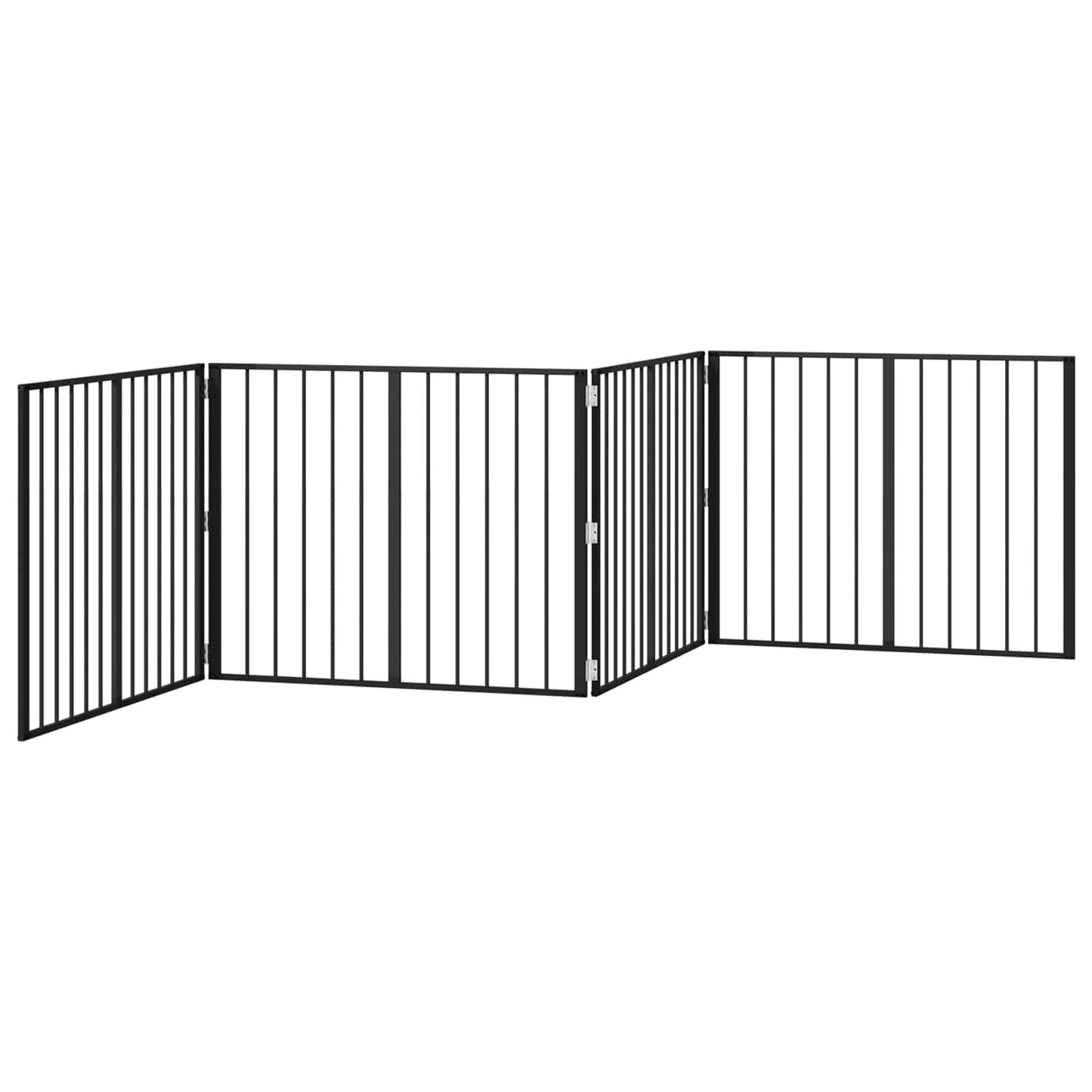 vidaXL Πόρτα Σκύλου 4 τμχ. Μαύρο 100 x 80 cm Επικαλυμμένος Χάλυβας
