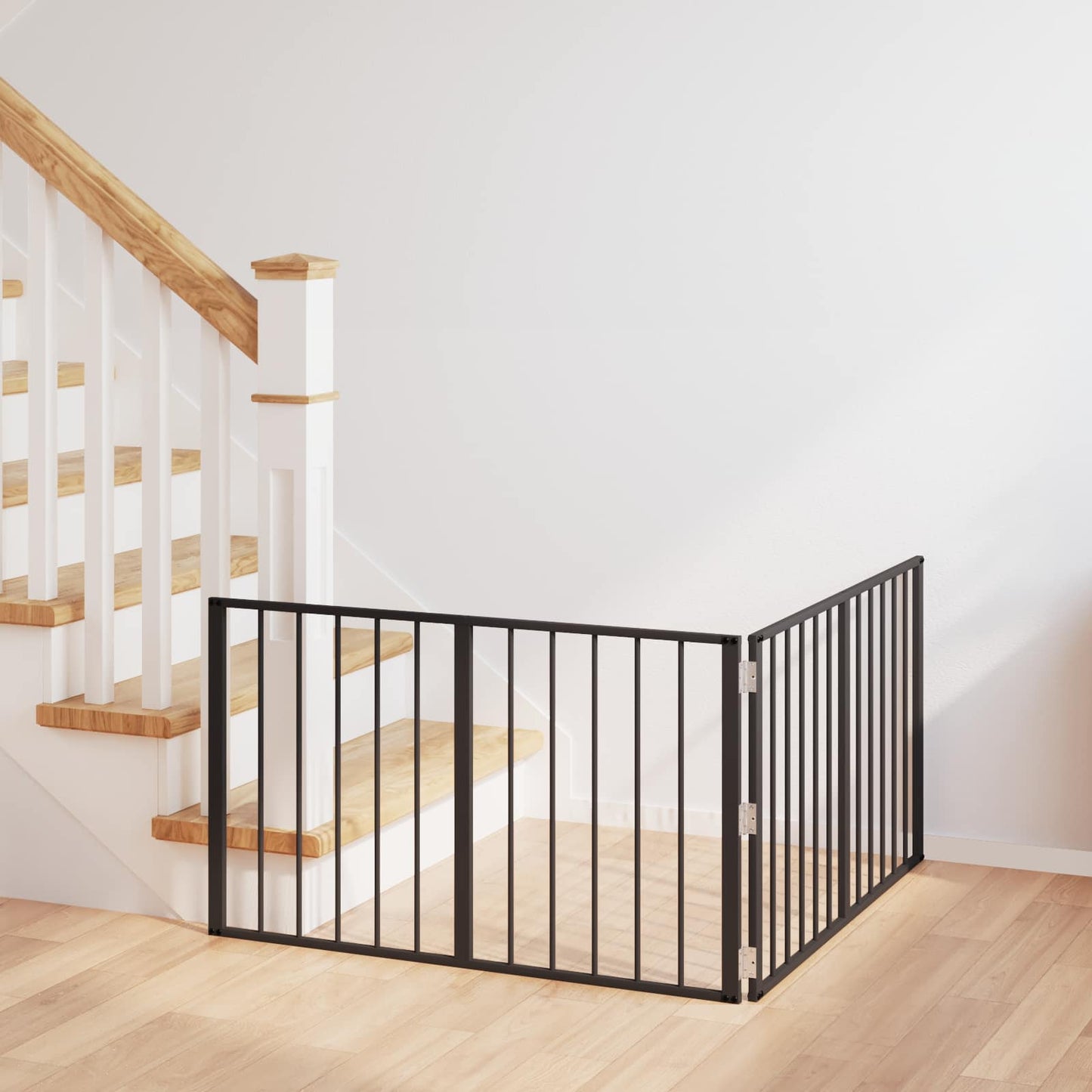 vidaXL Πόρτα Σκύλου 2 τμχ. Μαύρο 100 x 60 cm Επικαλυμμένος Χάλυβας