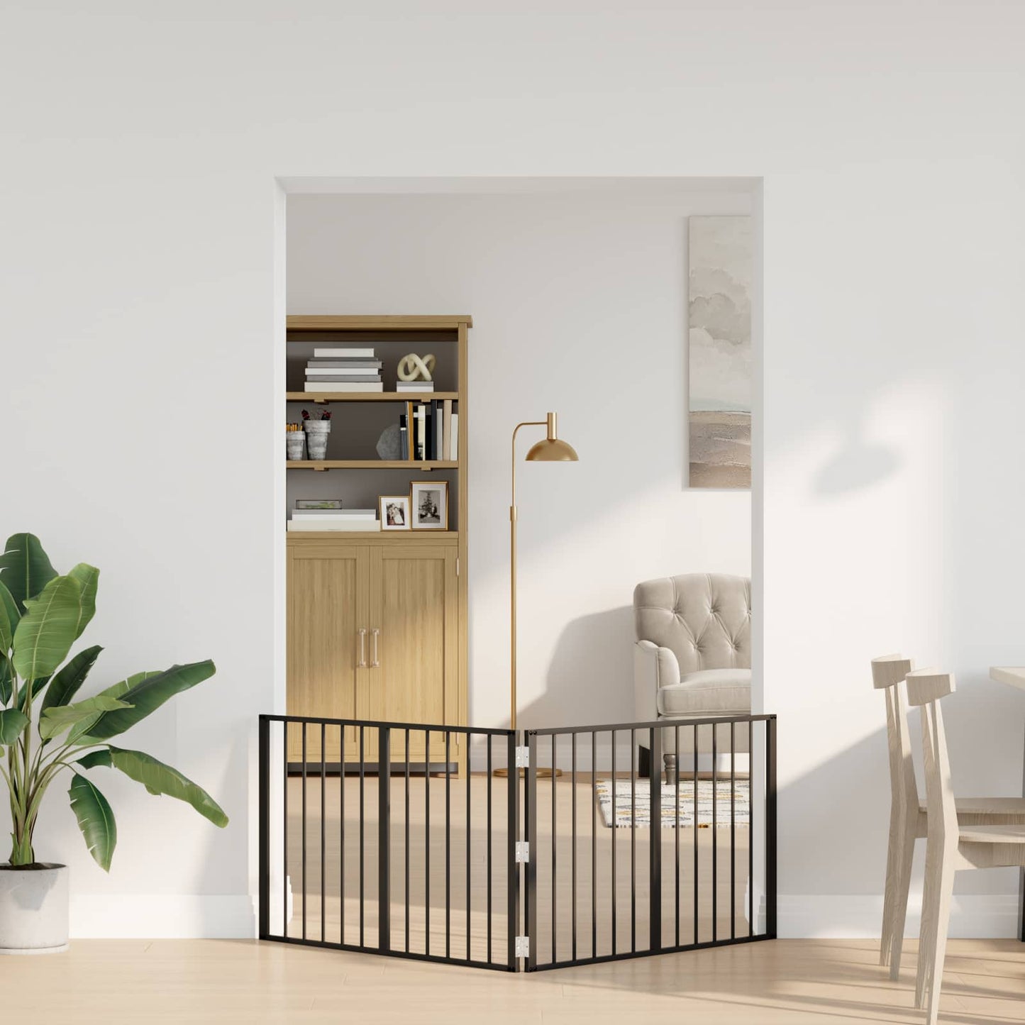 vidaXL Πόρτα Σκύλου 2 τμχ. Μαύρο 100 x 60 cm Επικαλυμμένος Χάλυβας
