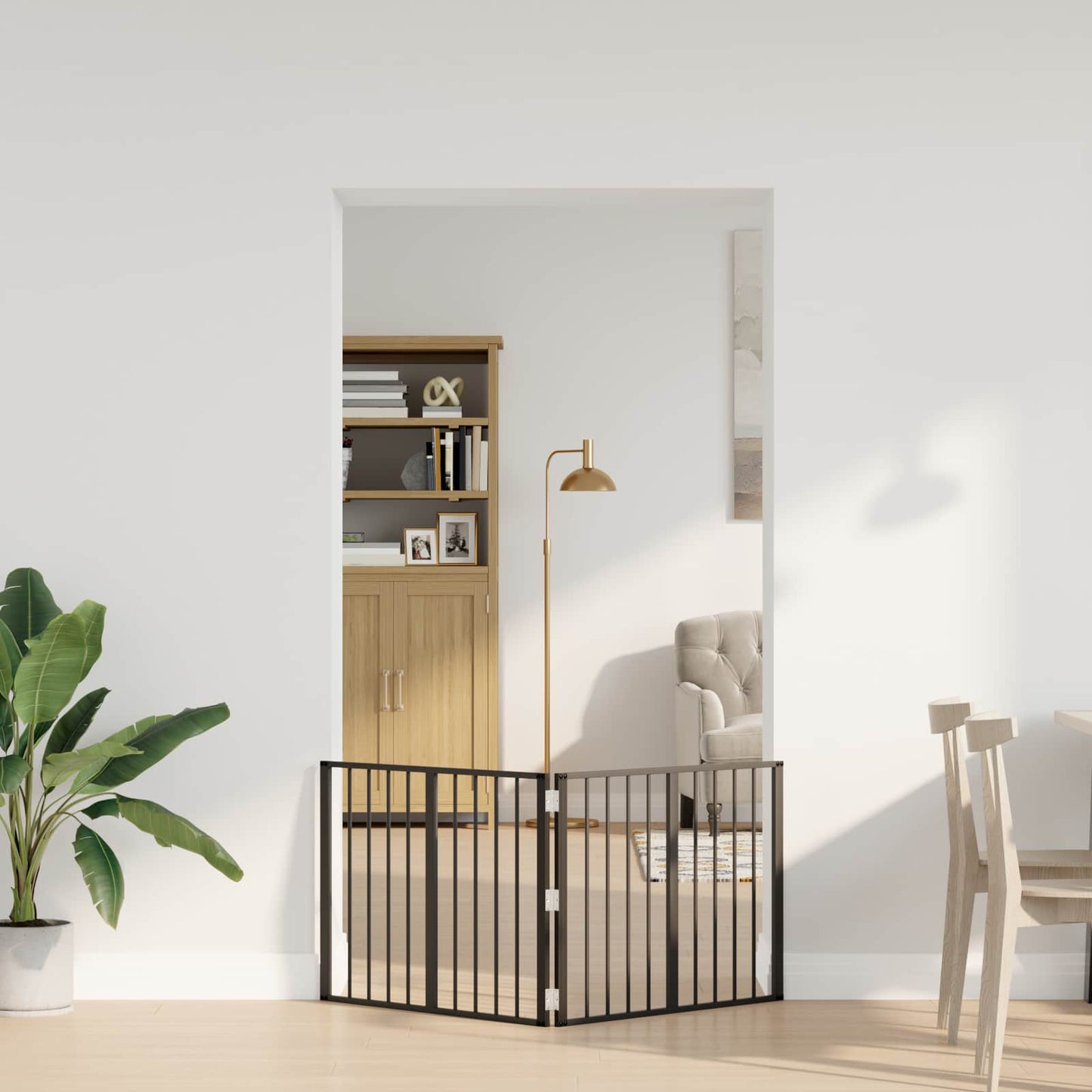 vidaXL Πόρτα Σκύλου 2 τμχ. Μαύρο 80 x 60 cm Επικαλυμμένος Χάλυβας