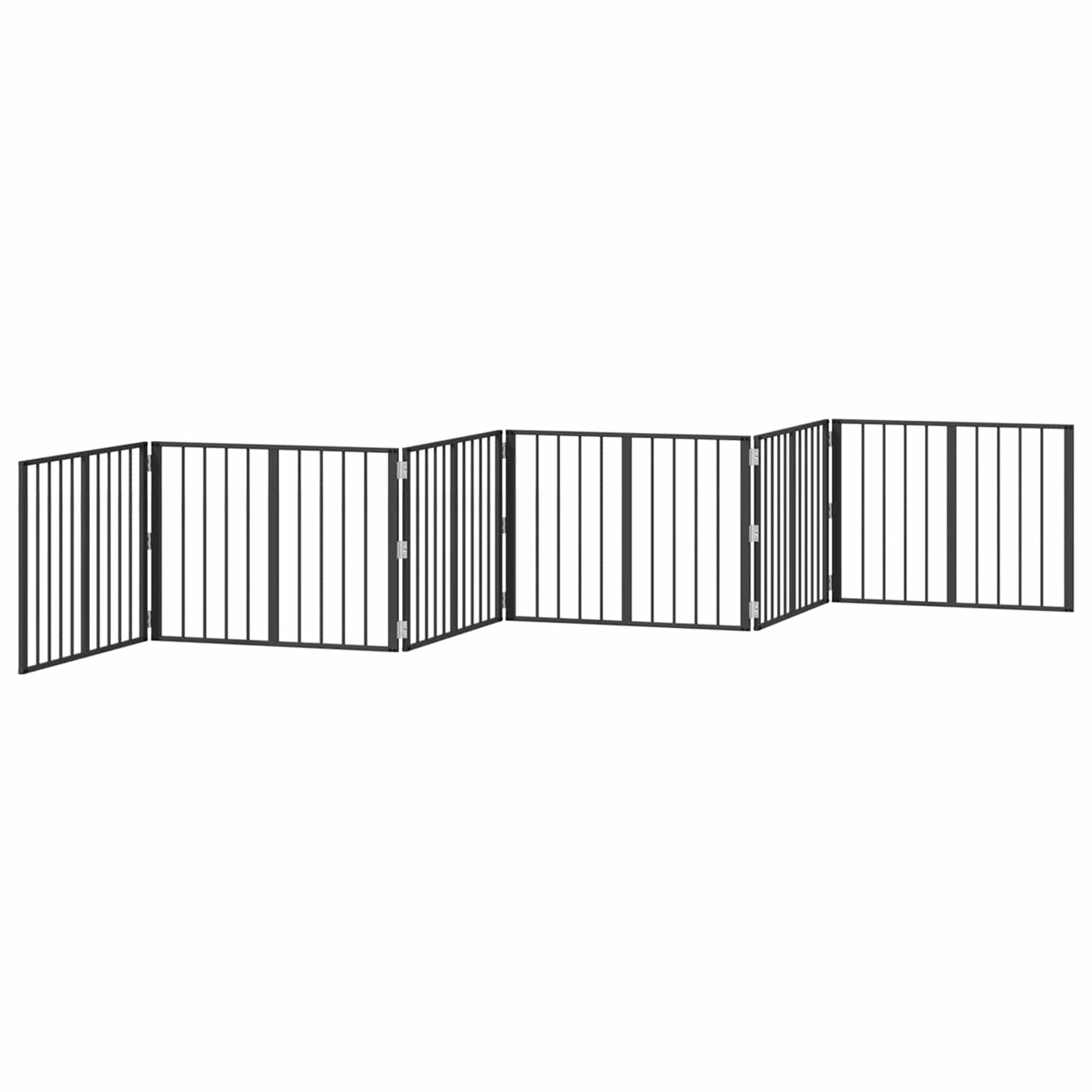 vidaXL Πόρτα Σκύλου 6 τμχ. Μαύρο 80 x 60 cm Επικαλυμμένος Χάλυβας
