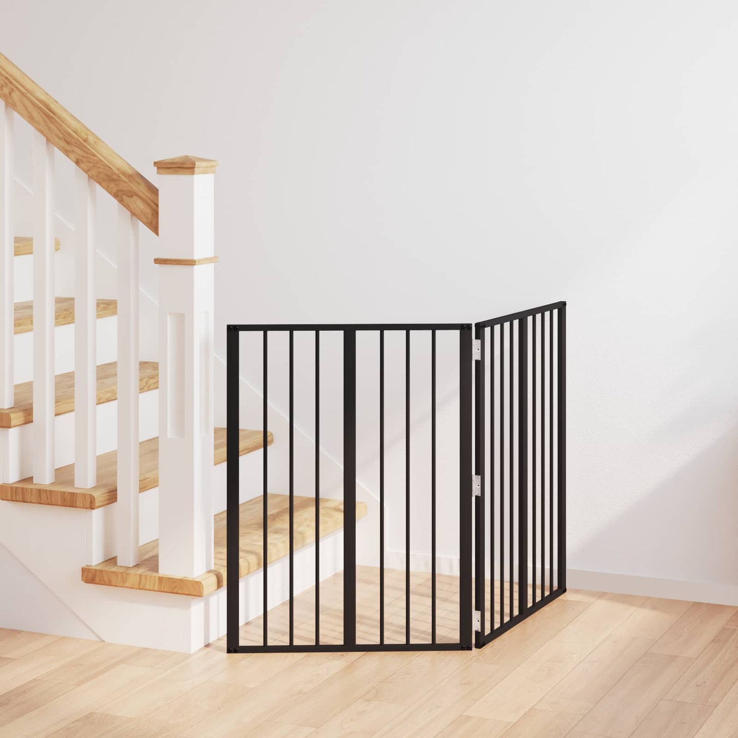 vidaXL Πόρτα Σκύλου 2 τμχ. Μαύρο 60 x 80 cm Επικαλυμμένος Χάλυβας