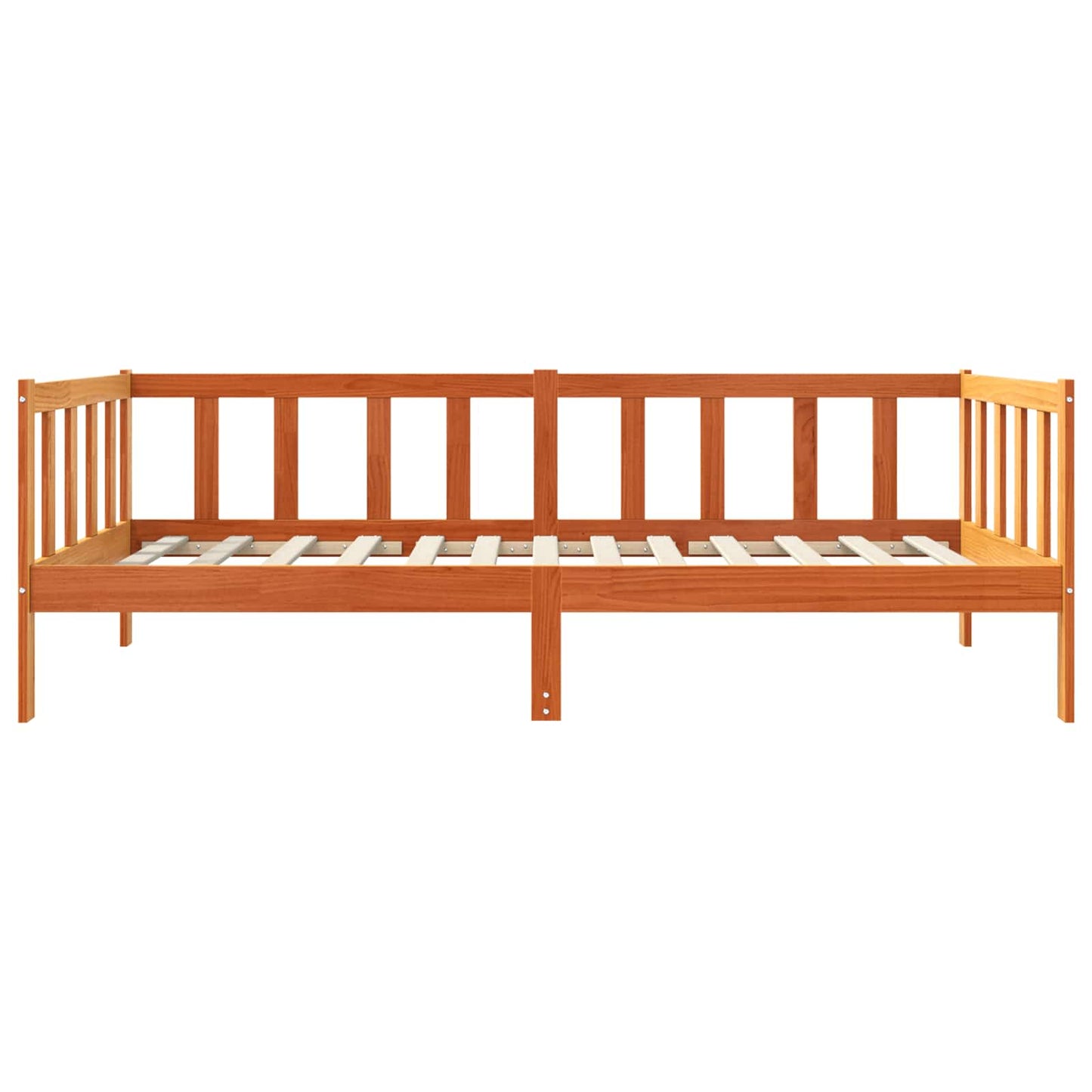 vidaXL Σκελετός Κρεβατιού Κερωτό καφέ 90 x 190 cm Στερεά ξυλεία πεύκου