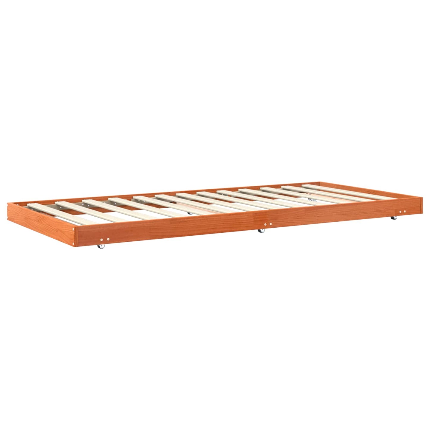 vidaXL Σκελετός Κρεβατιού Κερωτό καφέ 90 x 200 cm Στερεά ξυλεία πεύκου