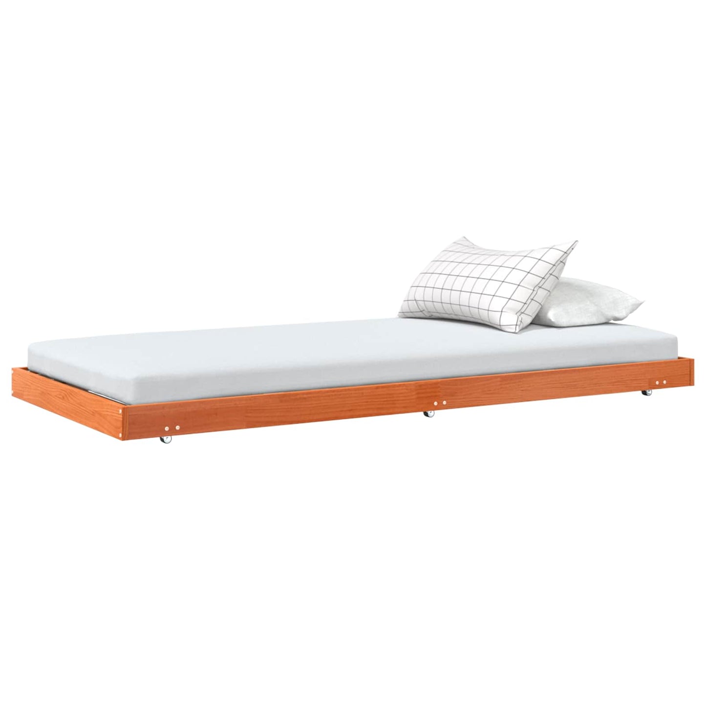 vidaXL Σκελετός Κρεβατιού Κερωτό καφέ 70 x 190 cm Στερεά ξυλεία πεύκου
