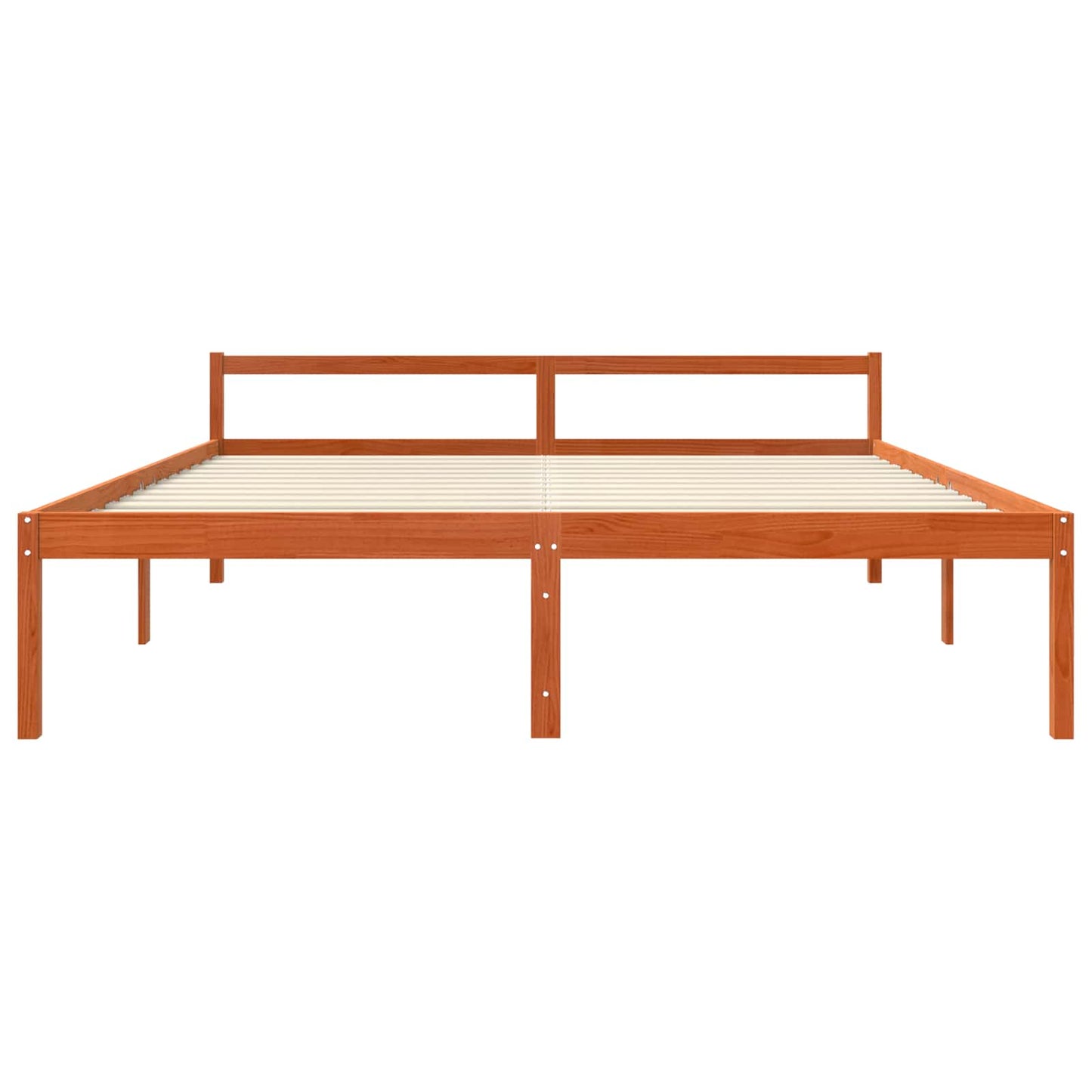 vidaXL Σκελετός Κρεβατιού με κεφαλάρι Κερωτό καφέ 180 x 200 cm