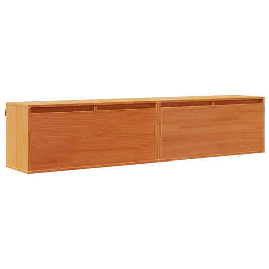 vidaXL Ντουλάπα Τοίχου 2 τμχ. Κερωτό καφέ 80 x 30 x 35 cm