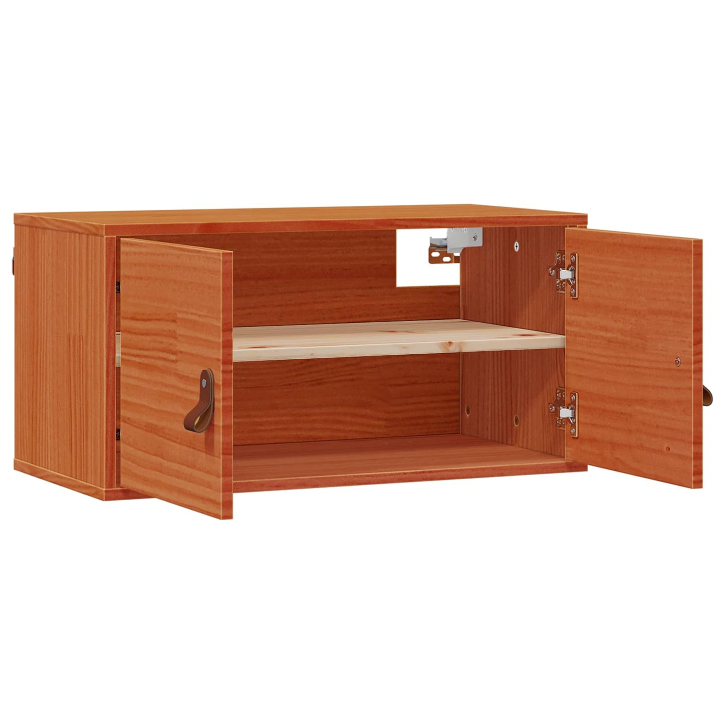 vidaXL Ντουλάπα Τοίχου με ράφι 2 pcs Κερωτό καφέ 60 x 30 x 30 cm