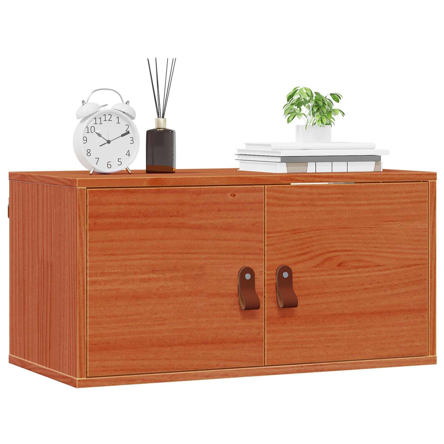 vidaXL Ντουλάπα Τοίχου με ράφι 2 pcs Κερωτό καφέ 60 x 30 x 30 cm