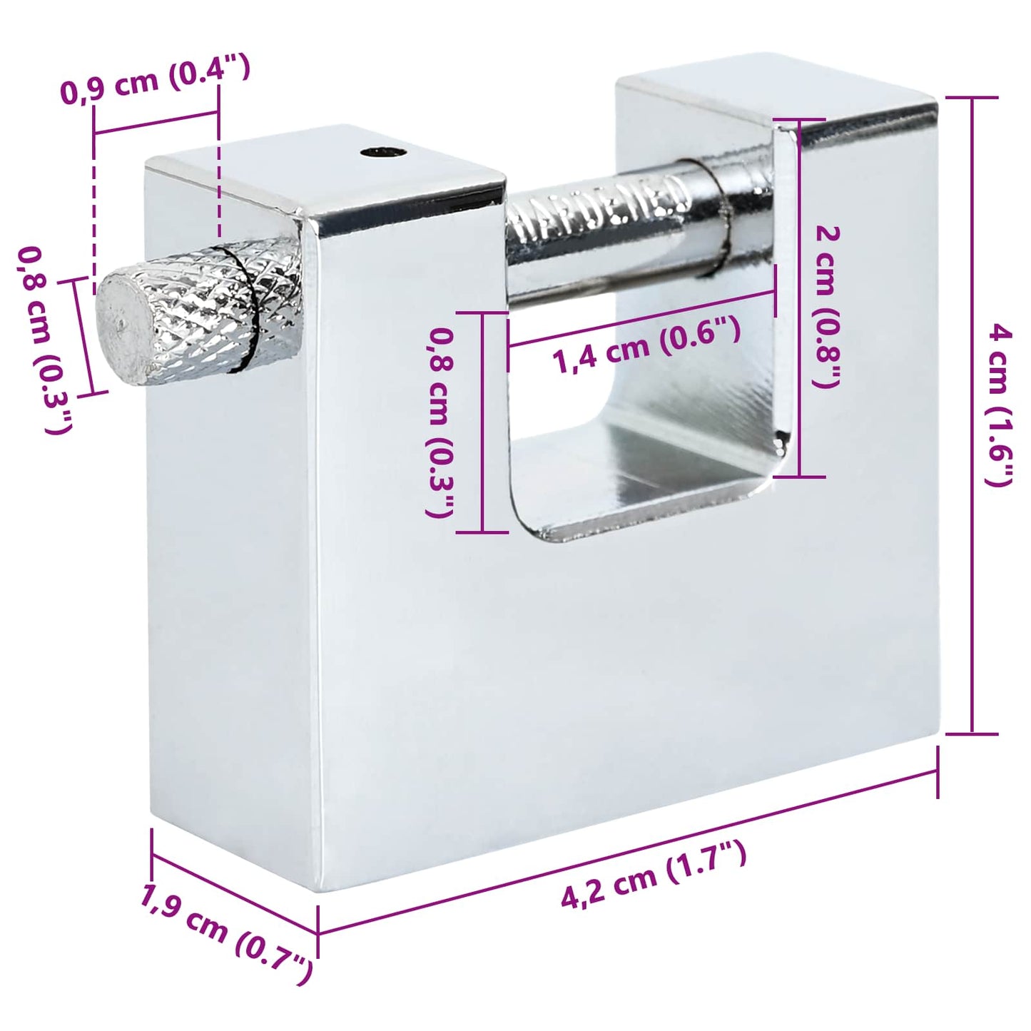 vidaXL Λουκέτο 6 pcs Ασημί Ατσάλι