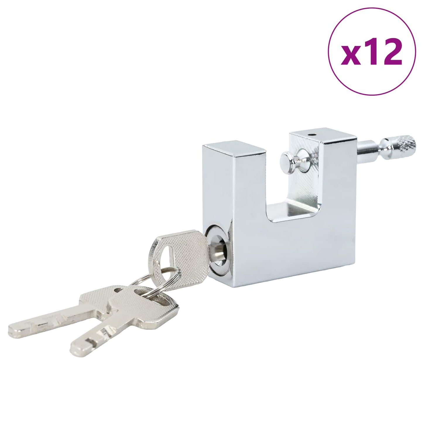 vidaXL Λουκέτο 12 pcs Ασημί Ατσάλι