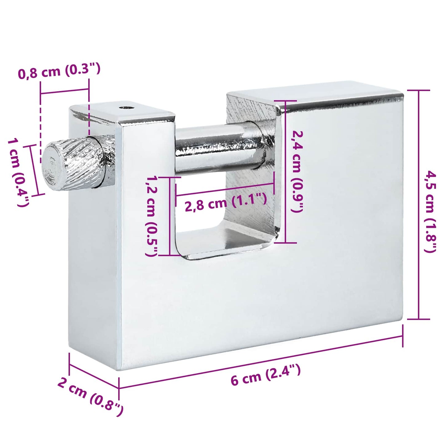 vidaXL Λουκέτο 12 pcs Ασημί Ατσάλι