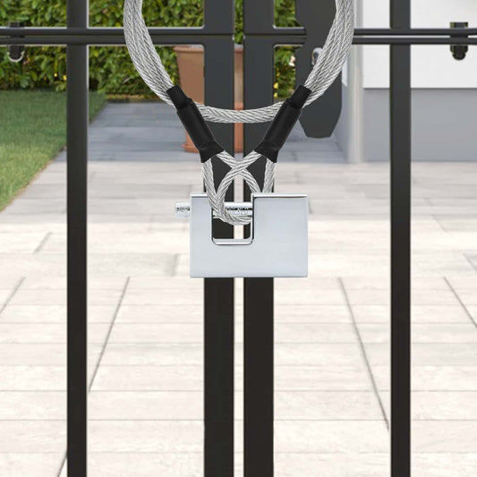 vidaXL Λουκέτο 2 pcs Ασημί Ατσάλι