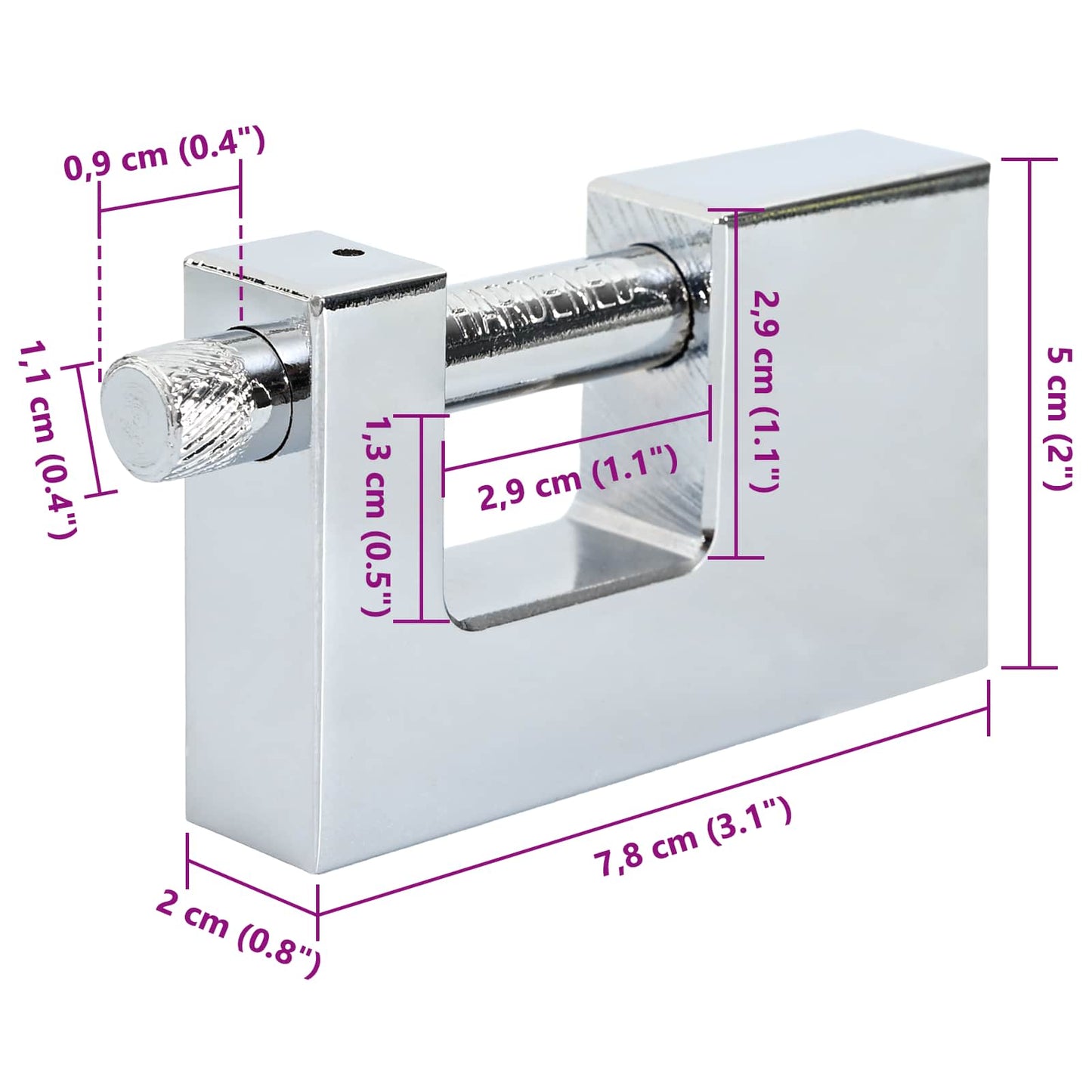 vidaXL Λουκέτο 6 pcs Ασημί Ατσάλι