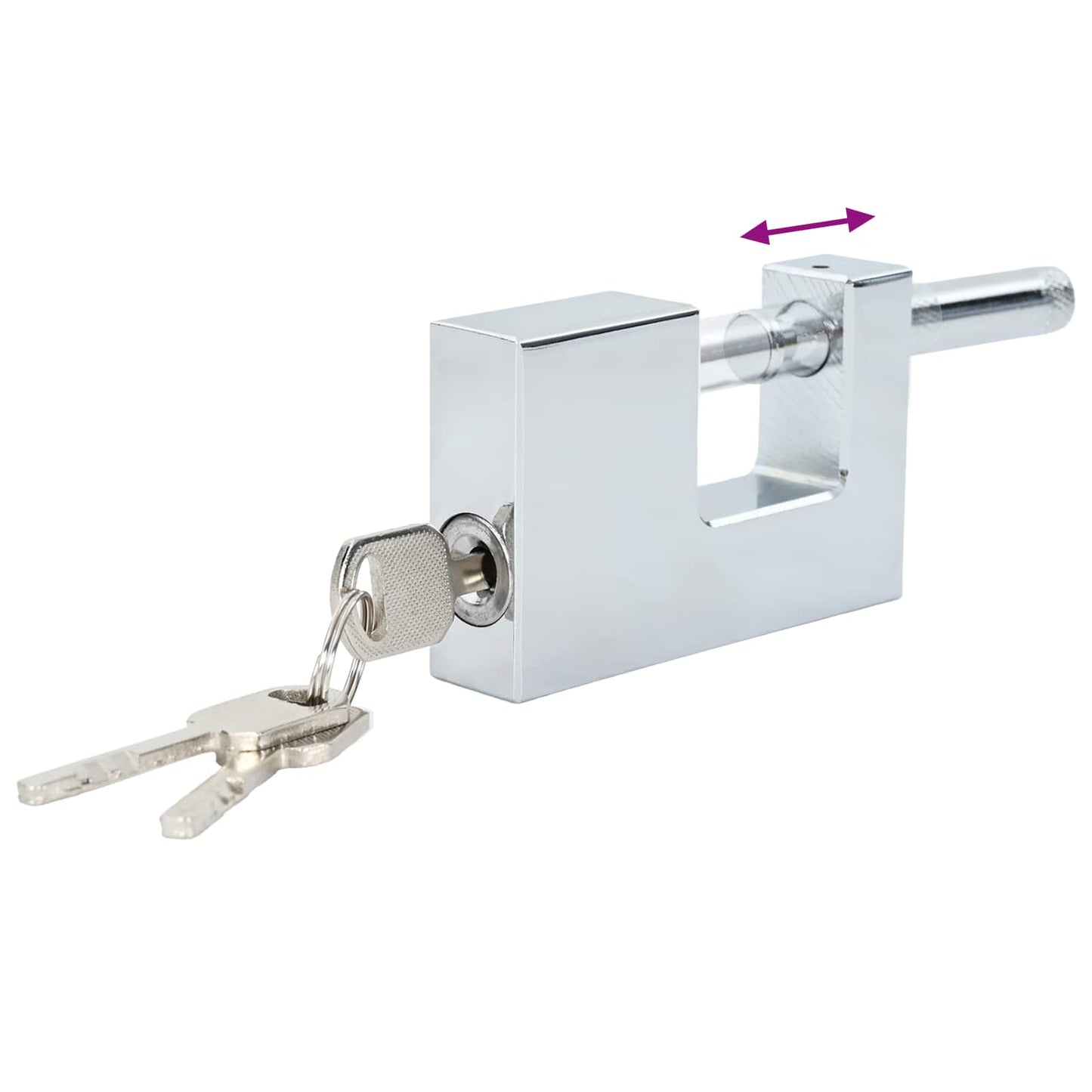 vidaXL Λουκέτο 2 pcs Ασημί Ατσάλι