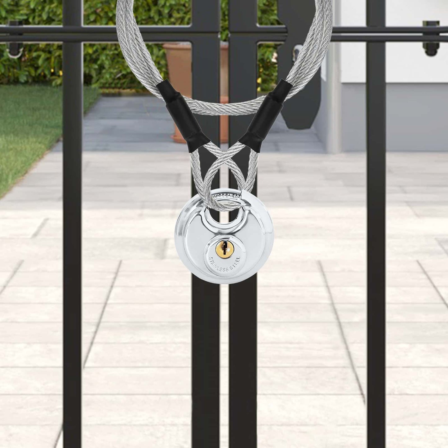 vidaXL Κλειδώματα Discus με Κλειδιά 6 pcs Ασημί 7 x 2.4 x 7 εκ