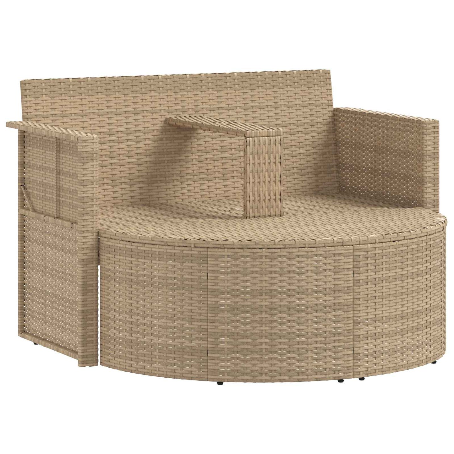 vidaXL Καναπές Κήπου 8 pcs Μπέζ και Ανοιχτό Γκρι συνθετικό ρατάν