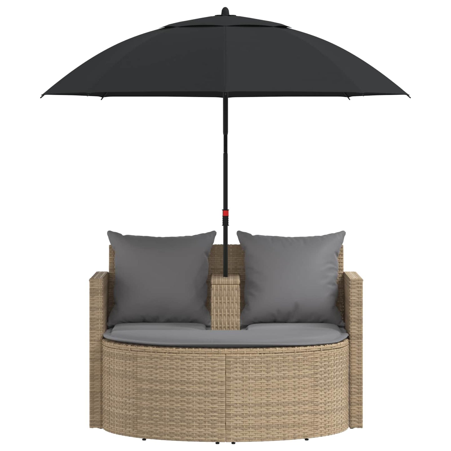 vidaXL Καναπές Κήπου 8 pcs Μπέζ και Ανοιχτό Γκρι συνθετικό ρατάν