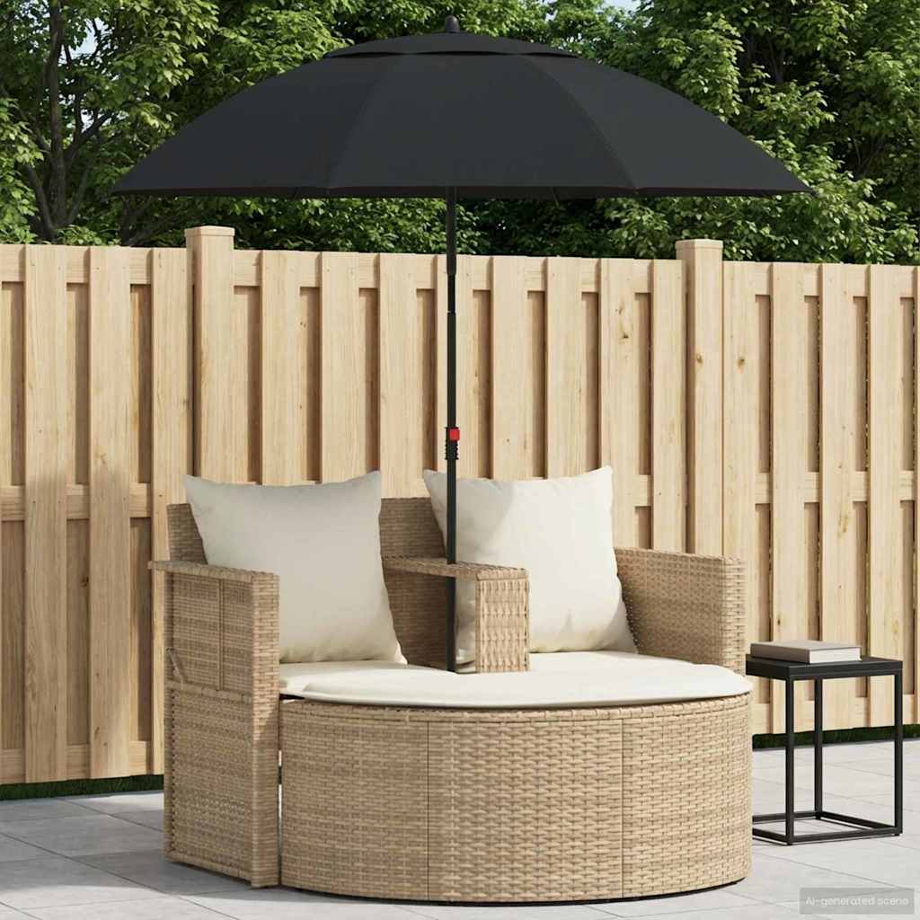 vidaXL Καναπές Κήπου με μαξιλάρι 8 pcs Μπεζ και Κρέμ συνθετικό ρατάν