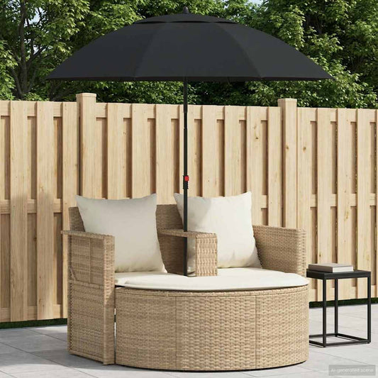 vidaXL Καναπές Κήπου με μαξιλάρι 8 pcs Μπεζ και Κρέμ συνθετικό ρατάν