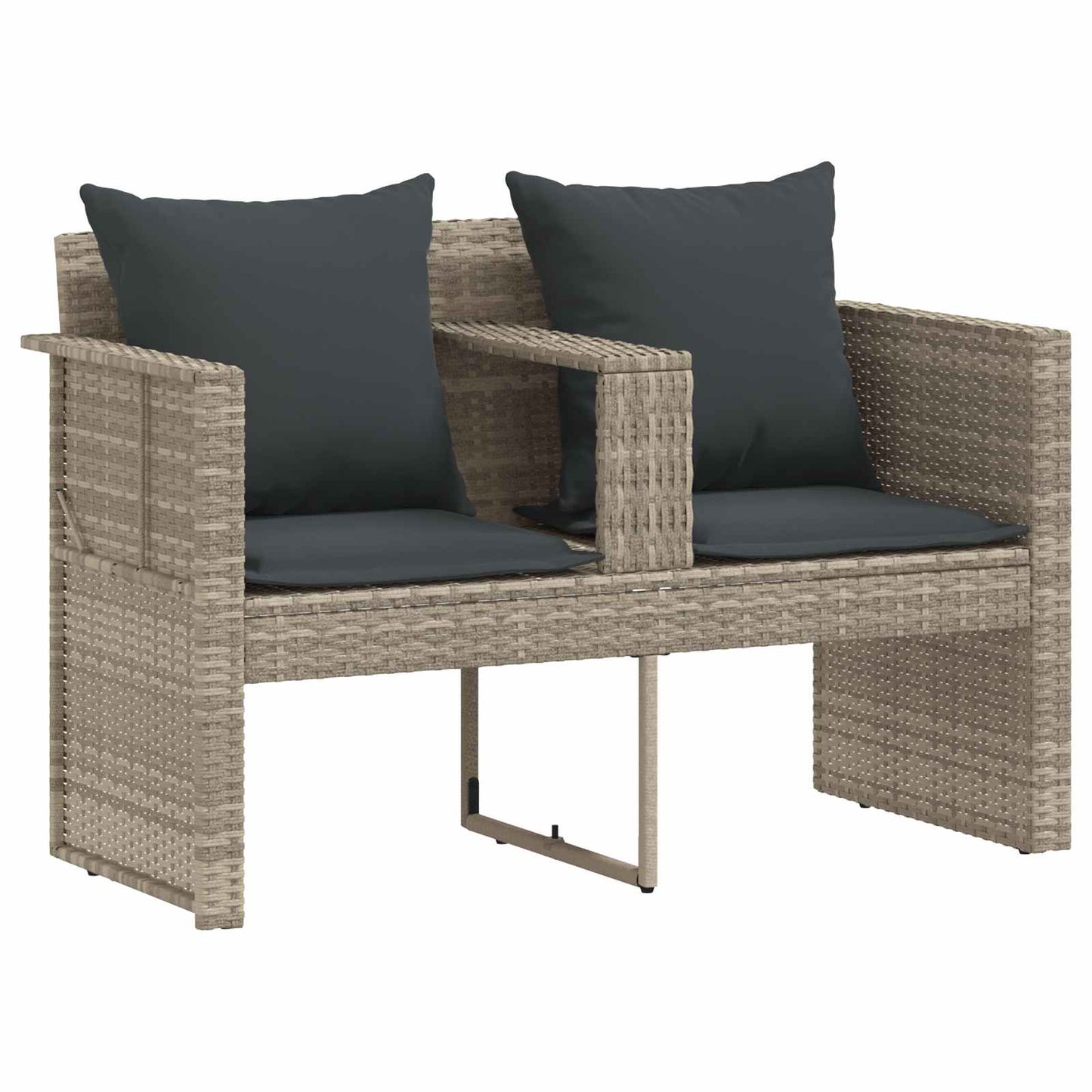 vidaXL Καναπές Κήπου με μαξιλάρι 8 pcs Ανοιχτό Γκρι και Σκούρο Γκρι