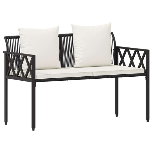 vidaXL Εξωτερικά παγκάκια 2 -Seater 116 x 56 x 75 εκ. συνθετικό ρατάν