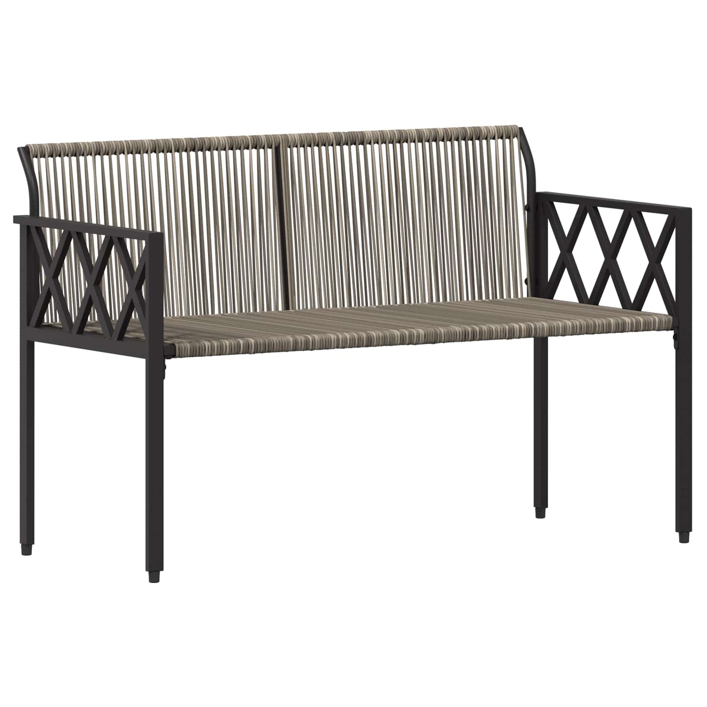 vidaXL Εξωτερικά παγκάκια 2 -Seater 116 x 56 x 75 εκ. συνθετικό ρατάν