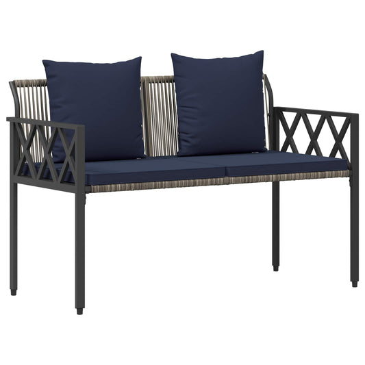 vidaXL Εξωτερικά παγκάκια 2 -Seater 116 x 56 x 75 εκ. συνθετικό ρατάν