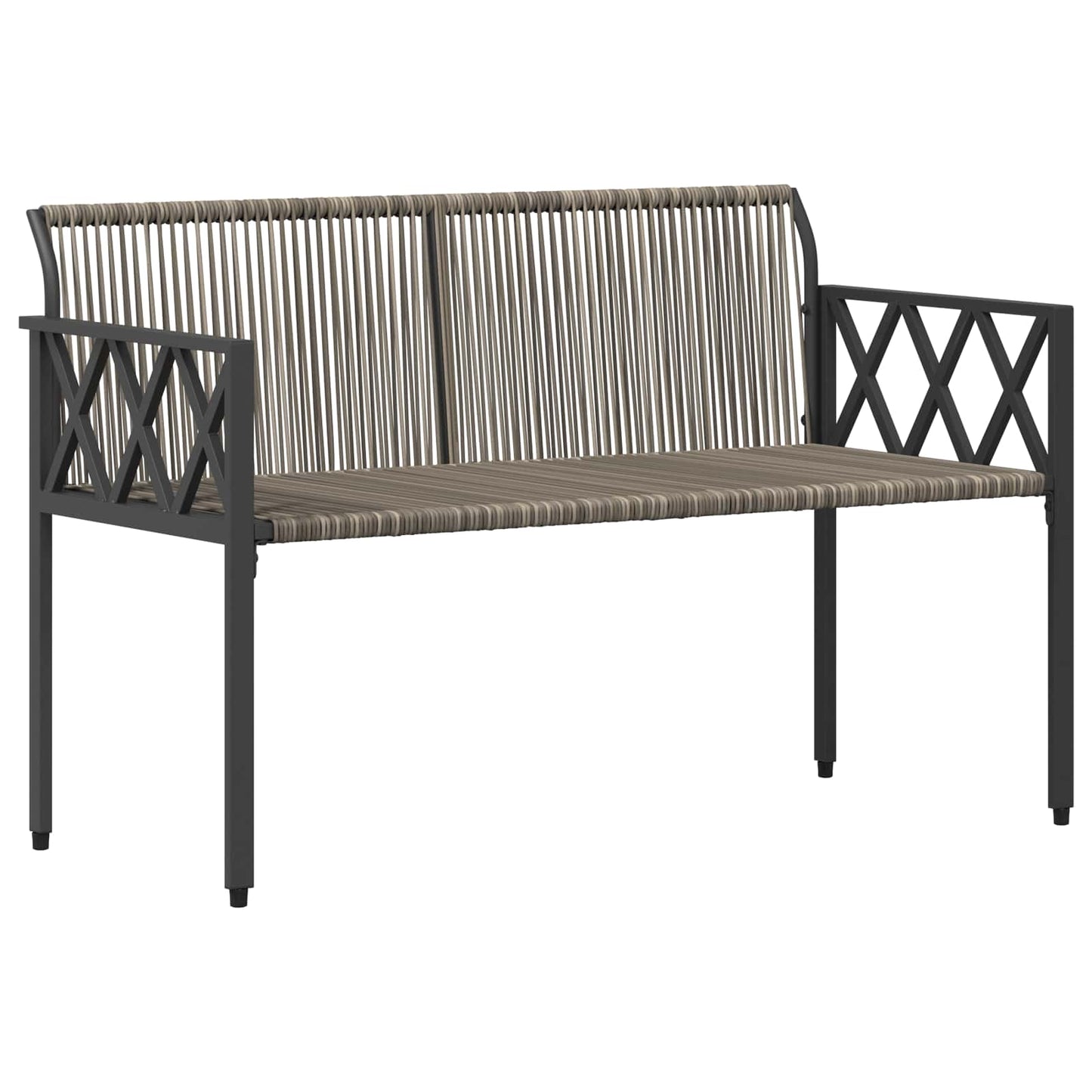 vidaXL Εξωτερικά παγκάκια 2 -Seater 116 x 56 x 75 εκ. συνθετικό ρατάν