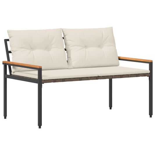 vidaXL Εξωτερικός πάγκος 2 -Seater 116 x 67,5 x 72 εκ συνθετικό ρατάν