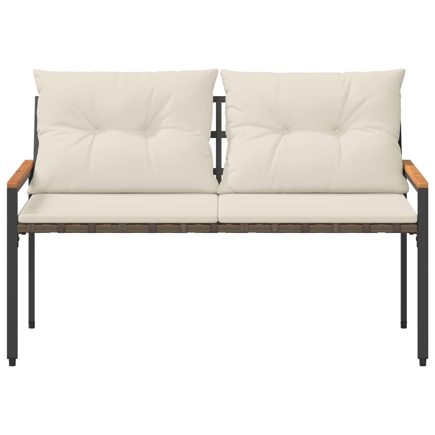 vidaXL Εξωτερικός πάγκος 2 -Seater 116 x 67,5 x 72 εκ συνθετικό ρατάν