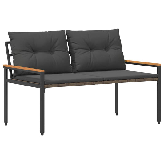 vidaXL Εξωτερικός πάγκος 2 -Seater 116 x 67,5 x 72 εκ συνθετικό ρατάν